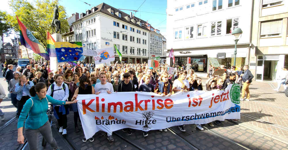 Fridays for Future, Freiburg, Demonstration, Klimastreik, Protest, Innenstadt, © Fabian Weller - baden.fm