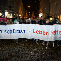 Demonstration, Gegendemo, Freiburg, Gruppenvergewaltigung