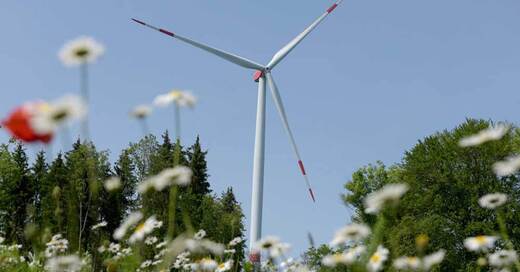 Windkraftanlage, Windrad, Windkraftwerk, © Stefan Puchner - dpa (Symbolbild)