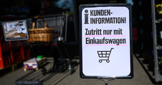 Einkaufwagenpflicht, Supermarkt, Einkaufen, © Sebastian Gollnow - dpa (Symbolbild)