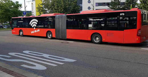Omnibus, Bus, Linienbus, Freiburger Verkehrs AG, VAG, Freiburg, Endhaltestelle, Munzinger Straße, öffentlicher Nahverkehr, ÖPNV, © baden.fm (Symbolbild)