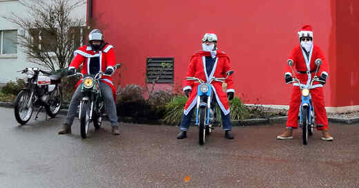 Freiburg, Kinderklinik, Mopedclub Breisgau, Moped, Spenden, Spendenaktion, Weihnachtsmann, Nikolaus, © Marco Stegert - Mopedclub Breisgau