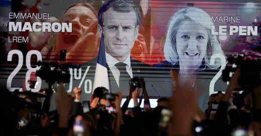 Frankreich, Wahl, Stichwahl, Kopf-an-Kopf-Rennen, Emanuel Macron, Marine Le Pen, Wahlen, Präsident, © Francois Mori - AP / dpa