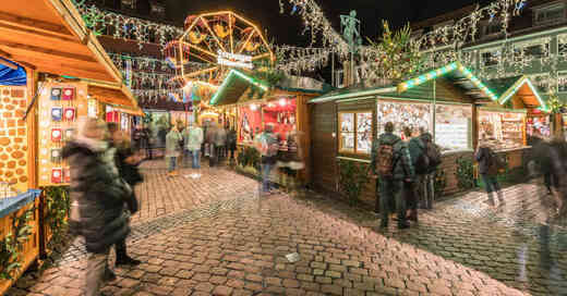 Weihnachstmarkt, Freiburg, Kartoffelmarkt, Lichter, Weihnachten, Adventszeit, Weihnachtsbeleuchtung, © Spiegelhalter - FWTM (Archivbild)