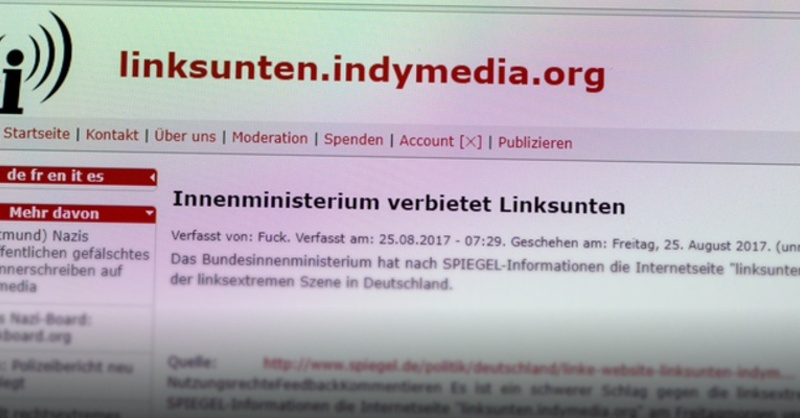 Linksunten, Indymedia, Webseite, Verbot, © Patrick Seeger - dpa