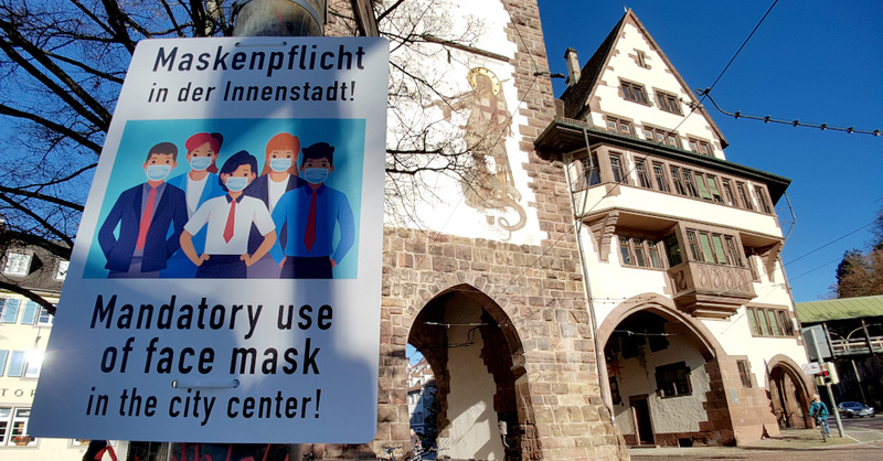 Maskenpflicht, Freiburg, Coronavirus, Corona, Covid19, Innenstadt, Schwabentor, © baden.fm (Symbolbild)