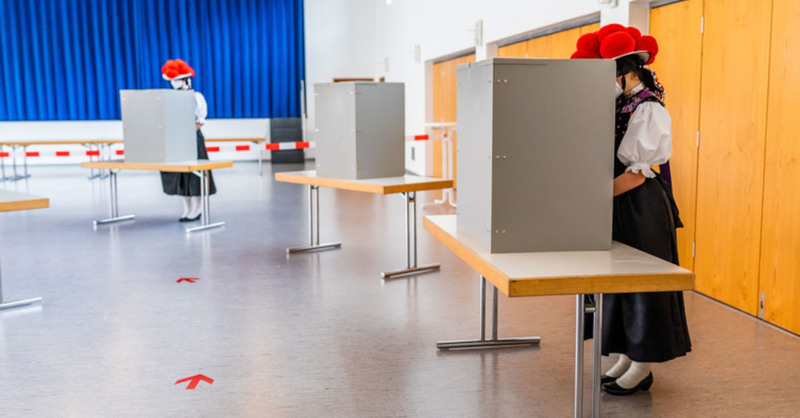 Bollenhut, Gutach, Landtagswahl, Wahllokal, Schwarzwald, Tracht, © Philipp von Ditfurth - dpa