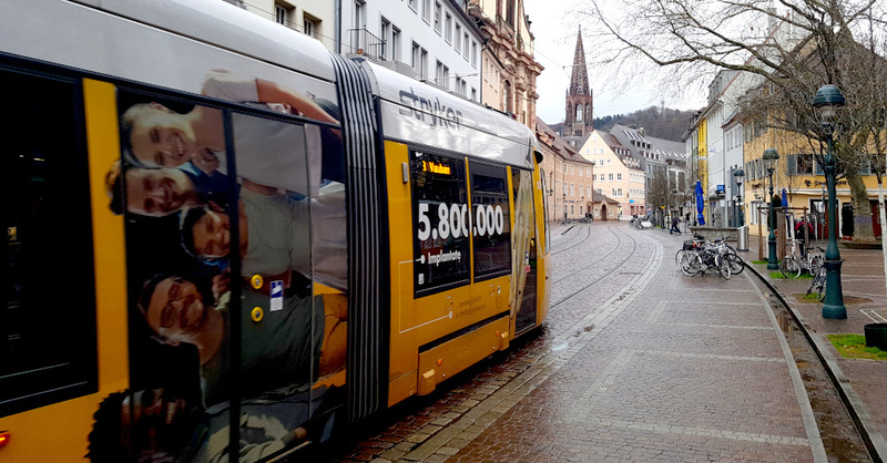 Freiburg, Straßenbahn, Linie 3, Vauban, Altstadt, Innenstadt, Bertoldstraße, © baden.fm