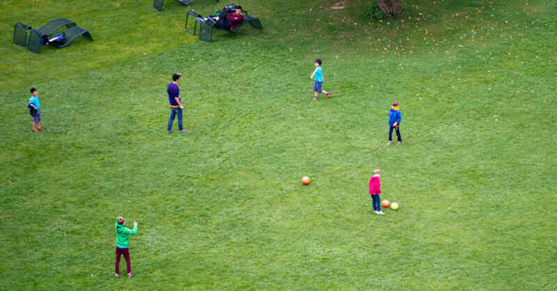 Kinder, Fußball, Spielen, Wiese, Sport, © picture alliance / dpa (Symbolbild)