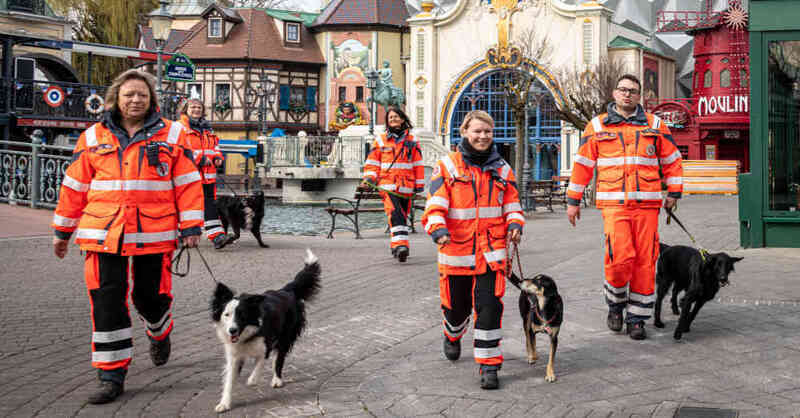 Europa-Park, Rettungshunde, Rettungshundestaffel, DRK, Deutsches Rotes Kreuz, Training, Mantrailer, Spürhund, Suchhund, © Europa-Park