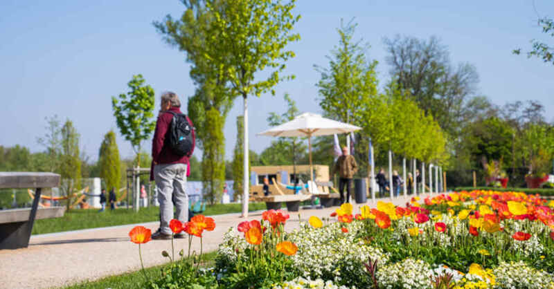 Eröffnung, Landesgartenschau, 2022, Neuenburg am Rhein, Garten, Pflanzen, Blumen, Besucher, Freizeit, © Benedikt Spether - dpa