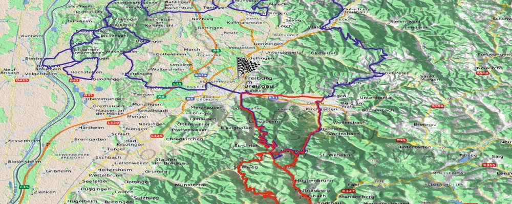 Karte, Route, Schauinsland Klassik