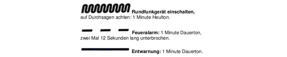 Sirenenprobe, Warnsignale, Alarm