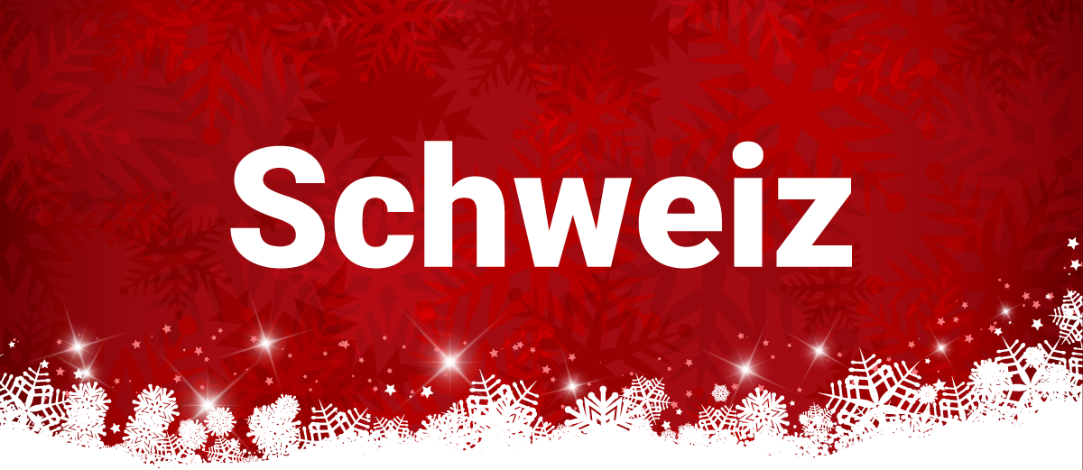 Roter Hintergrund mit Schneeflocken und Eis, Übersicht der Weihnachtsmärkte aus der jeweiligen Region